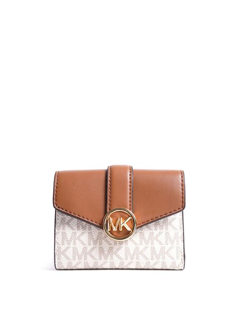 medium signature logo wallet michael kors|Michael Kors cross body wallet.